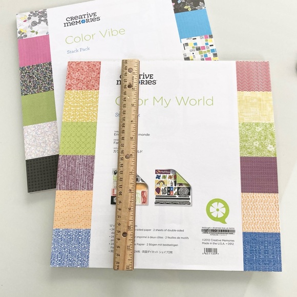 Creative Memories Color Vibe and Color My World Stack Pack Paper Pads - New - Picture 3 of 11